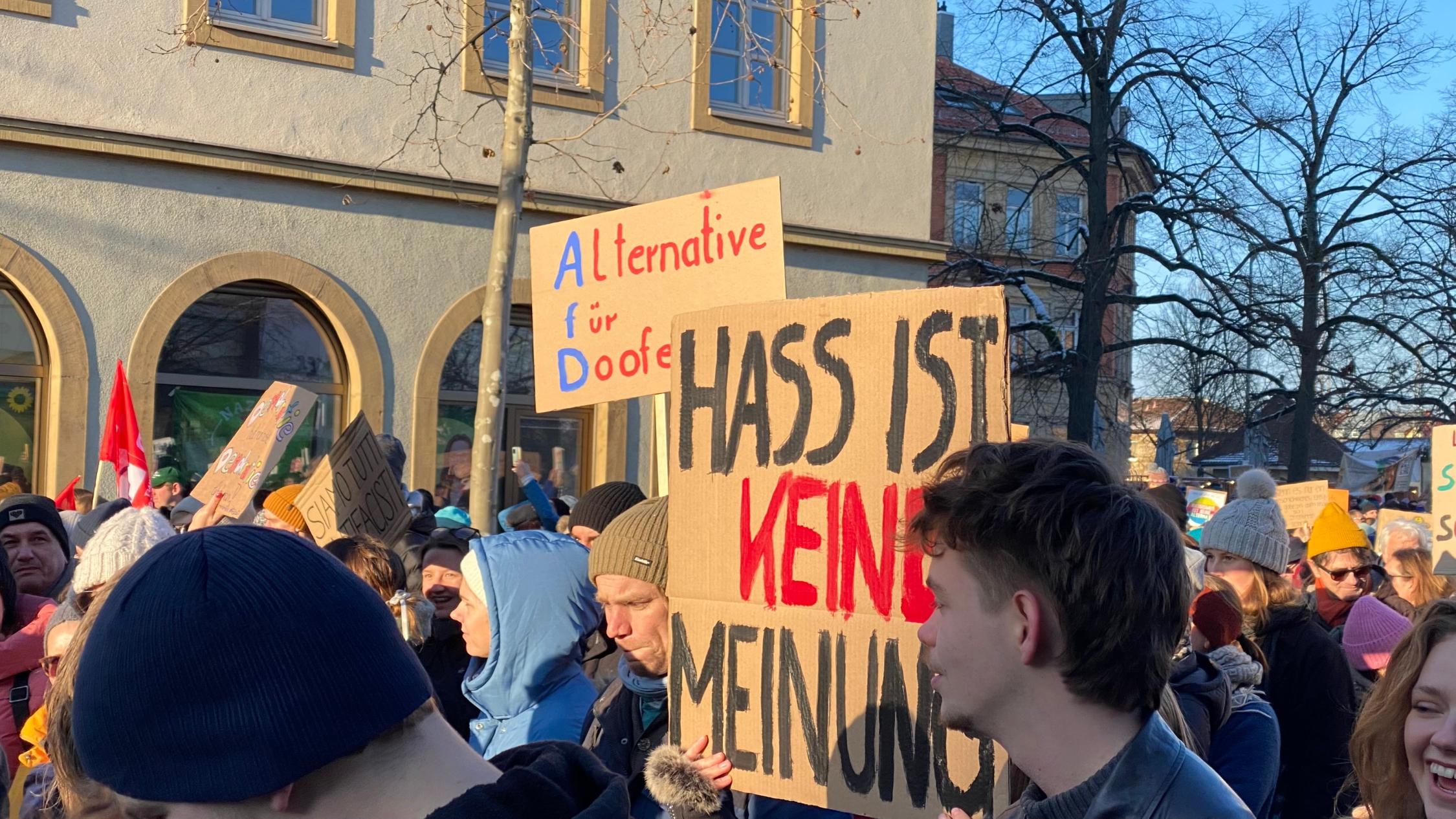 Demonstration für Demokratie