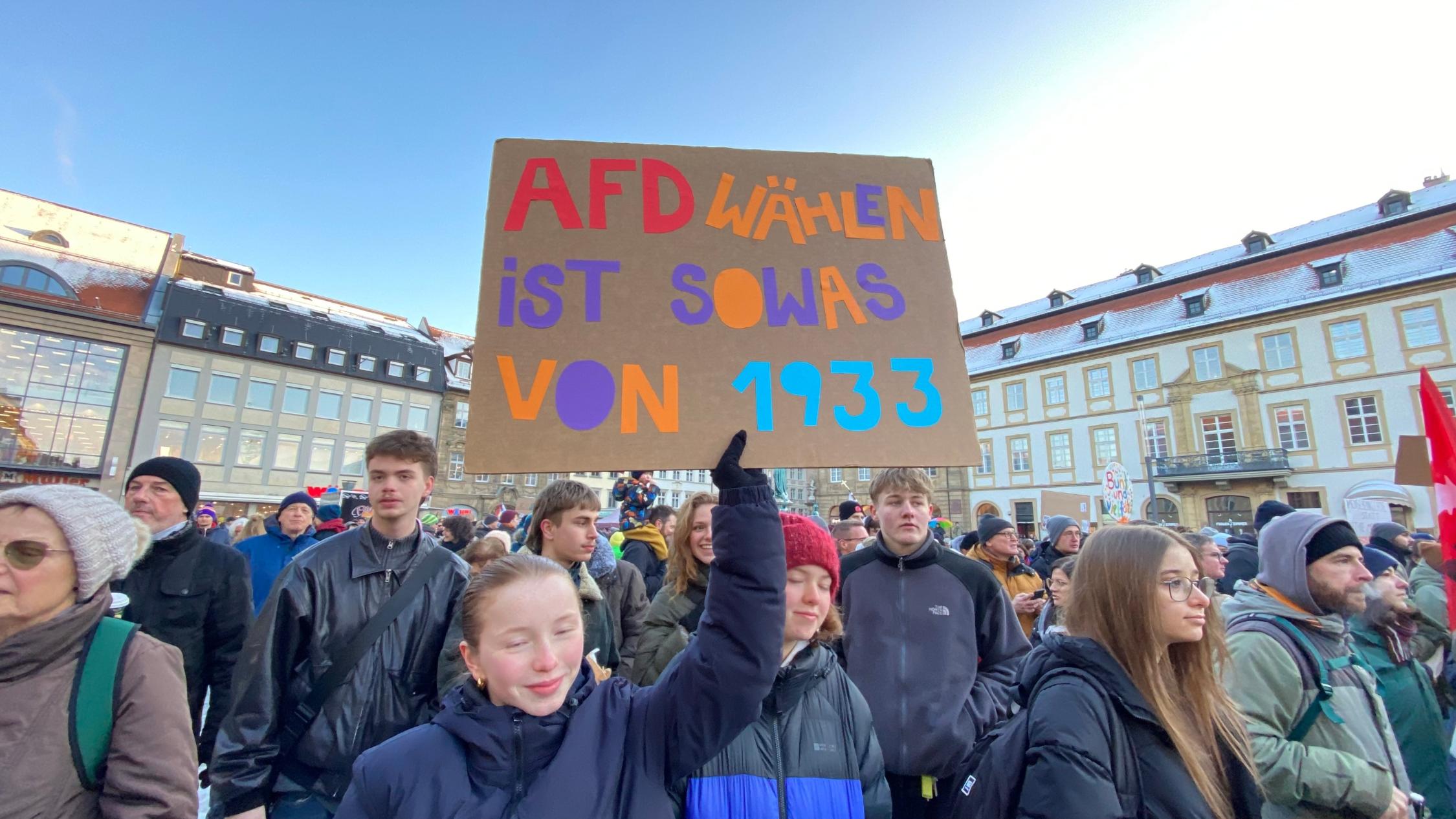 Demonstration für Demokratie