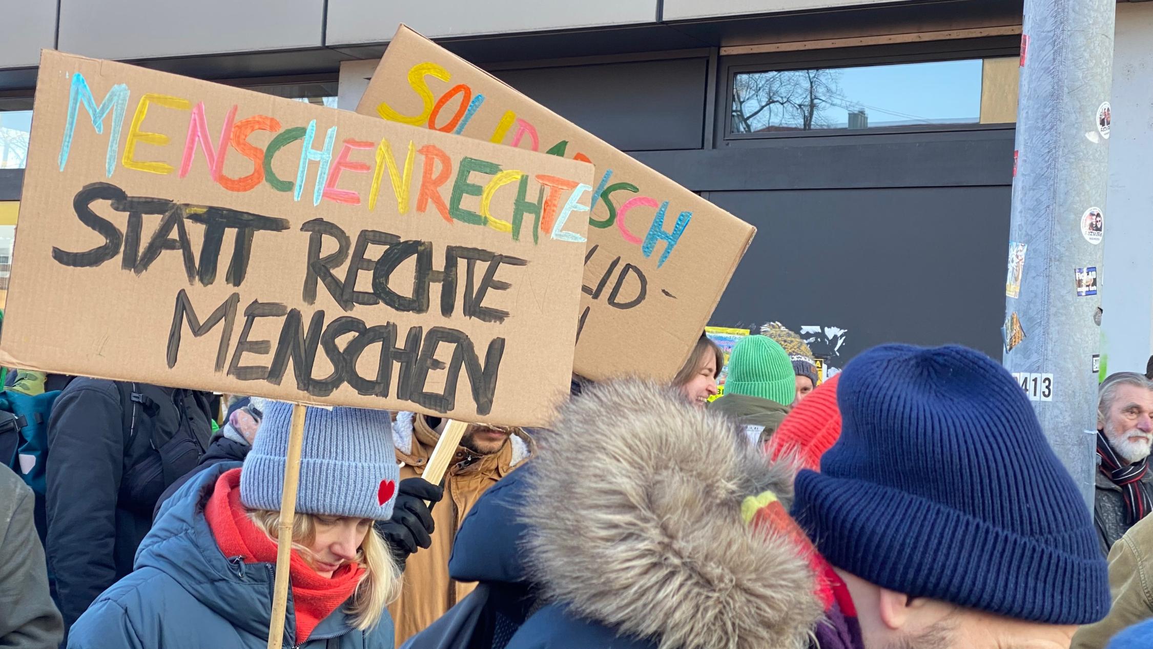 Demonstration für Demokratie