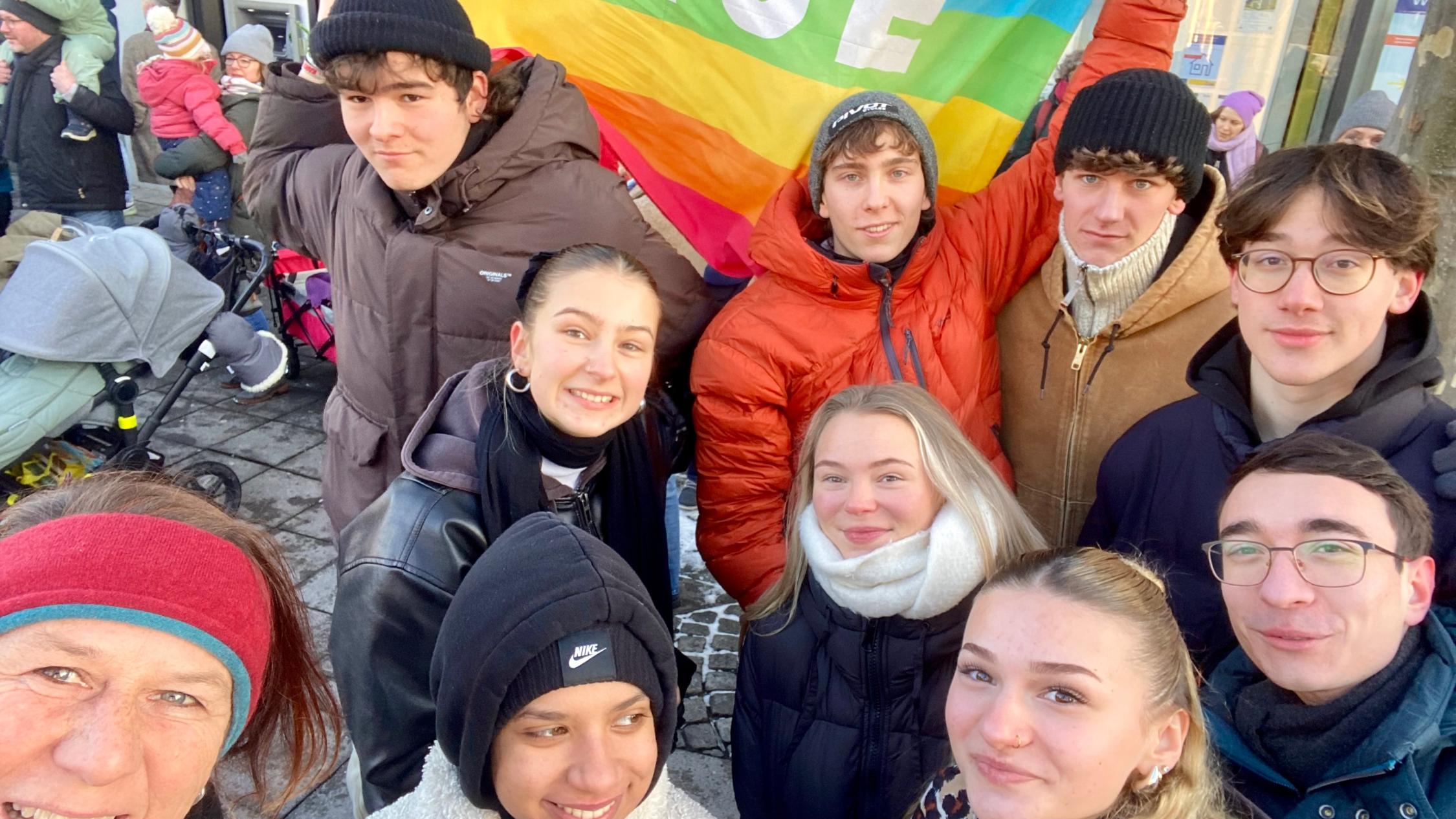 Demonstration für Demokratie