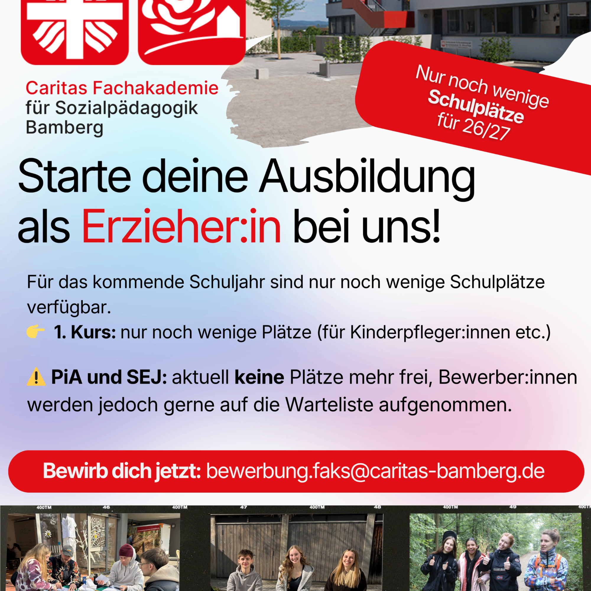 Flyer Ausbildungsstart_nur noch wenige frei Plätze 2026/27