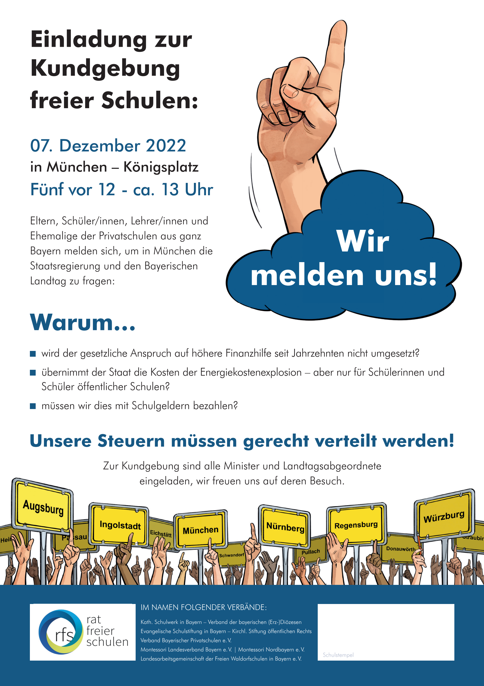 Kundgebung Privatschulen