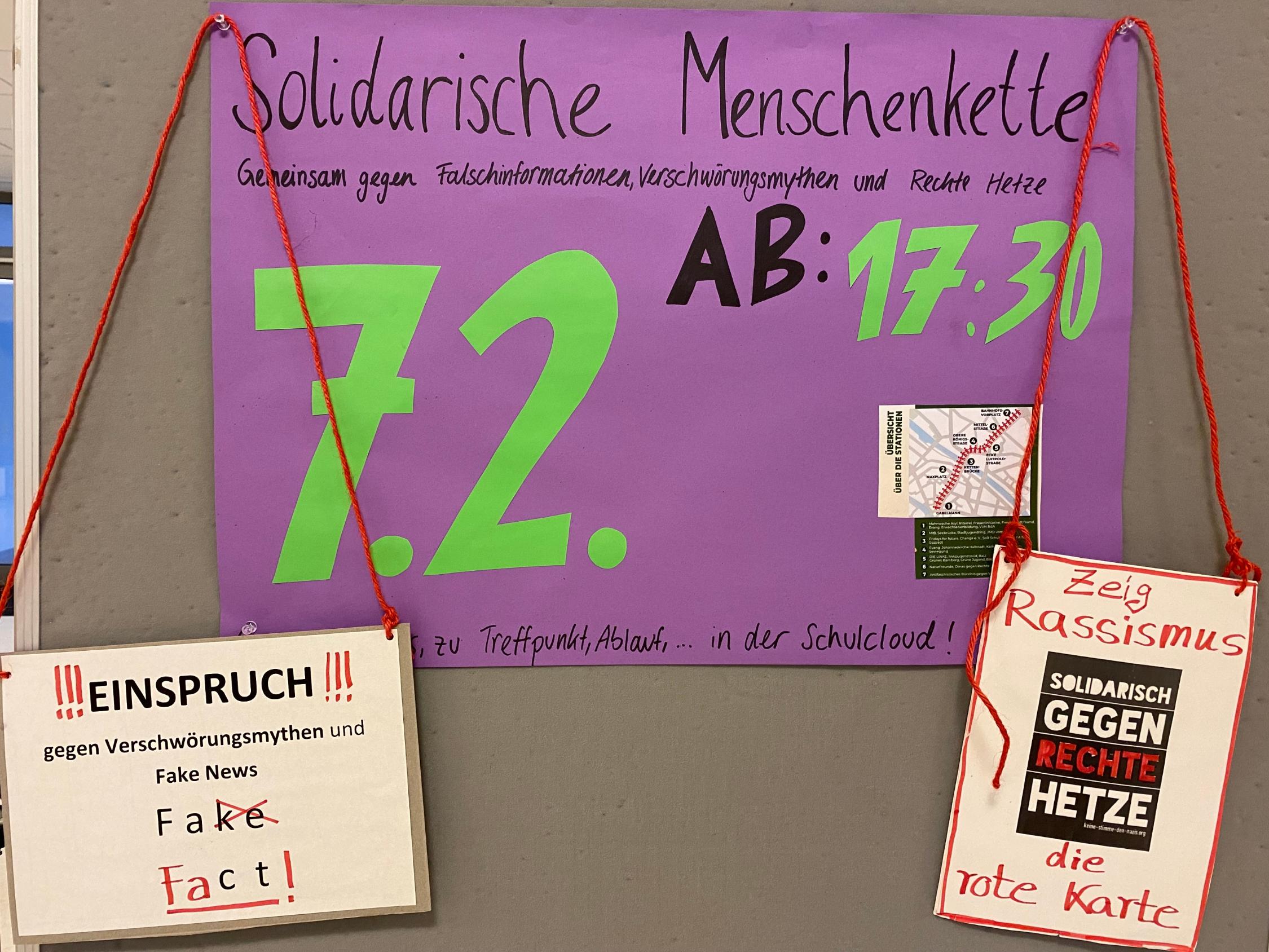 Solidarische Menschenkette