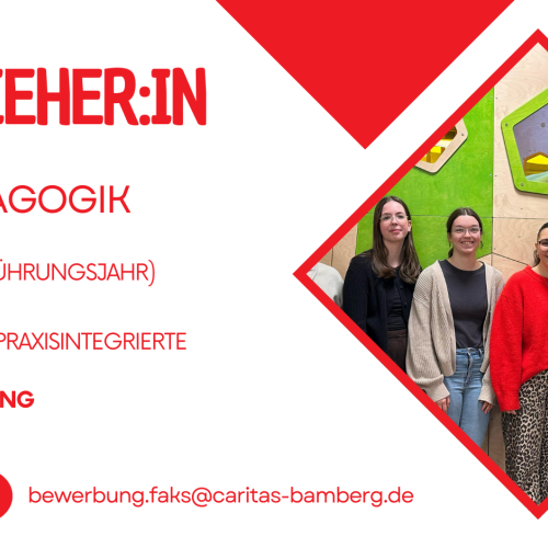 Kopfgrafik in der Homepage der Caritas Fachakademie für Sozialpädagogik Bamberg