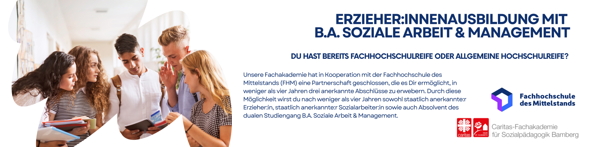 Slide 04 im Kopf der Homepage der Caritas Fachakademie für Sozialpädagogik Bamberg